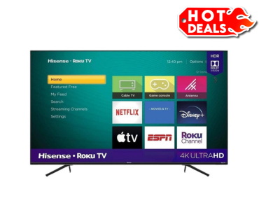 TV HISENSE 75" 4K UHD/ROKU SMART TV/Dolby Vision HDR+HDR10/Control Voz por App/Alexa/Siri/HeyGoogle
