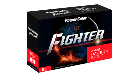 GPU POWER COLOR RADEON FIGHTER RX 7600 8GB GDDR6