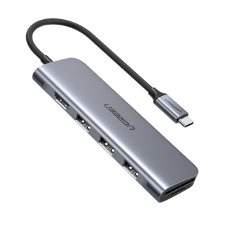 ADAPTADOR UGREEN CM252 USB-C MACHO A USB 3.0/HDMI 4K/TF/SD