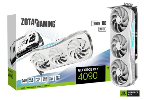 GPU ZOTAC GEFORCE GAMING RTX 4090 TRINITY OC WHITE  24GB GDDR6X - ZT-D40900Q-10P